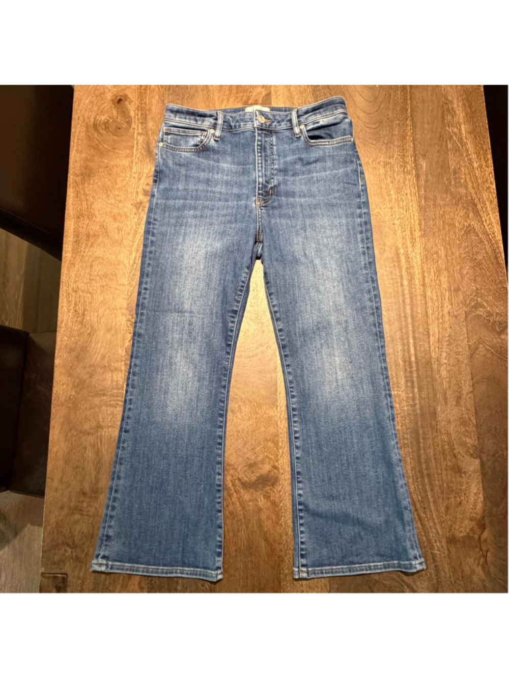 Women's FRAME Le Crop Mini Boot Jeans Size 30 Blue